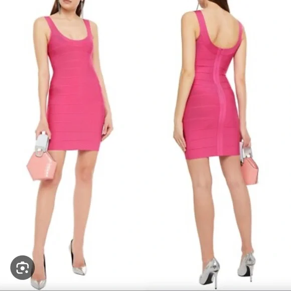 hot pink gauze dress Rory Gauze Tiered Dress in Hot Pink main image 1